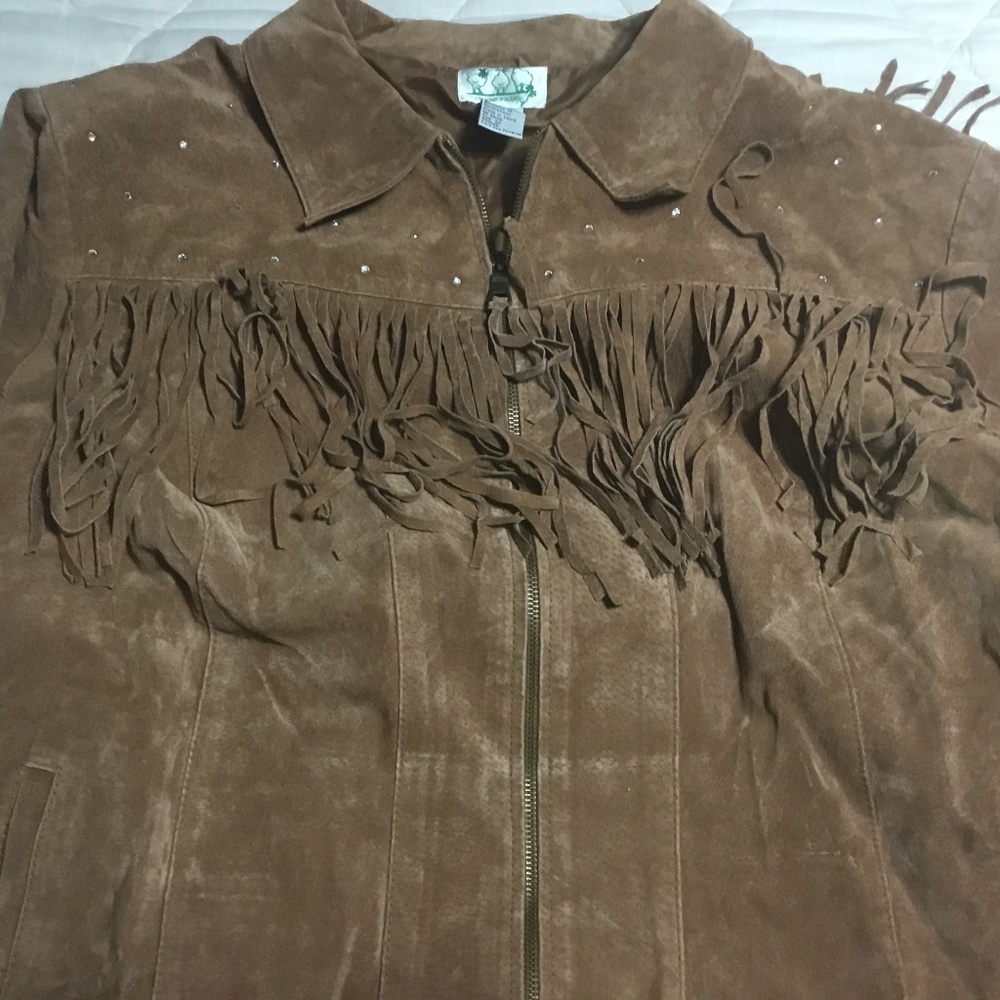 Brown Suede Fringe Jacket